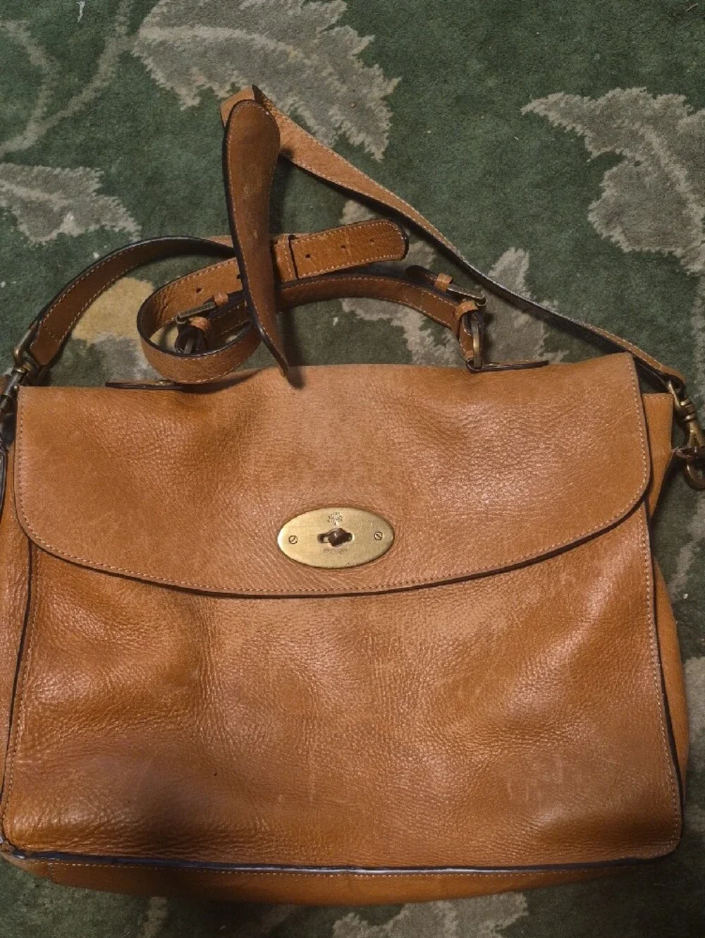 Leather Messenger Bag - Tan Shoulder Briefcase